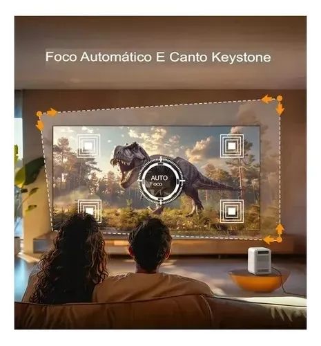 Projetor Byintek Love U4 1080p Full HD 300Ansi Lente Selada Wifi Bluetooth - Foto 4