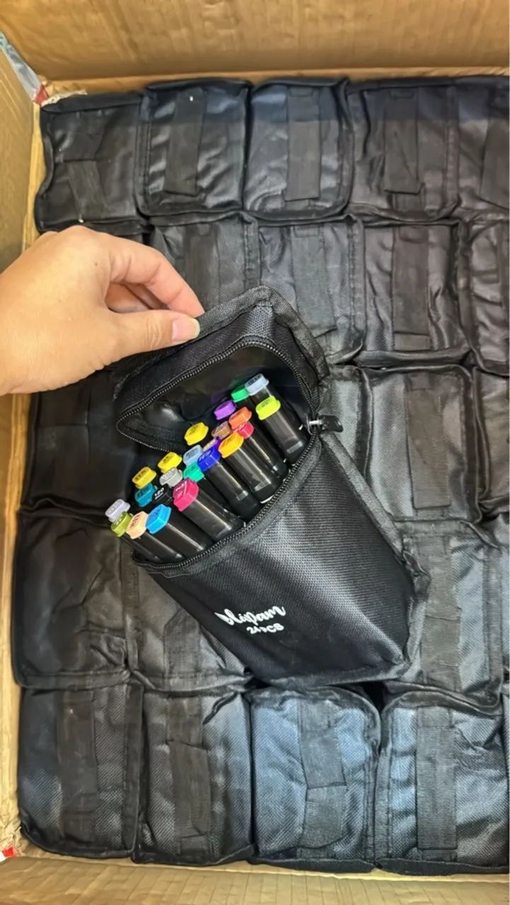 Canetas Marcador 24 cores com Estojo - Foto 3