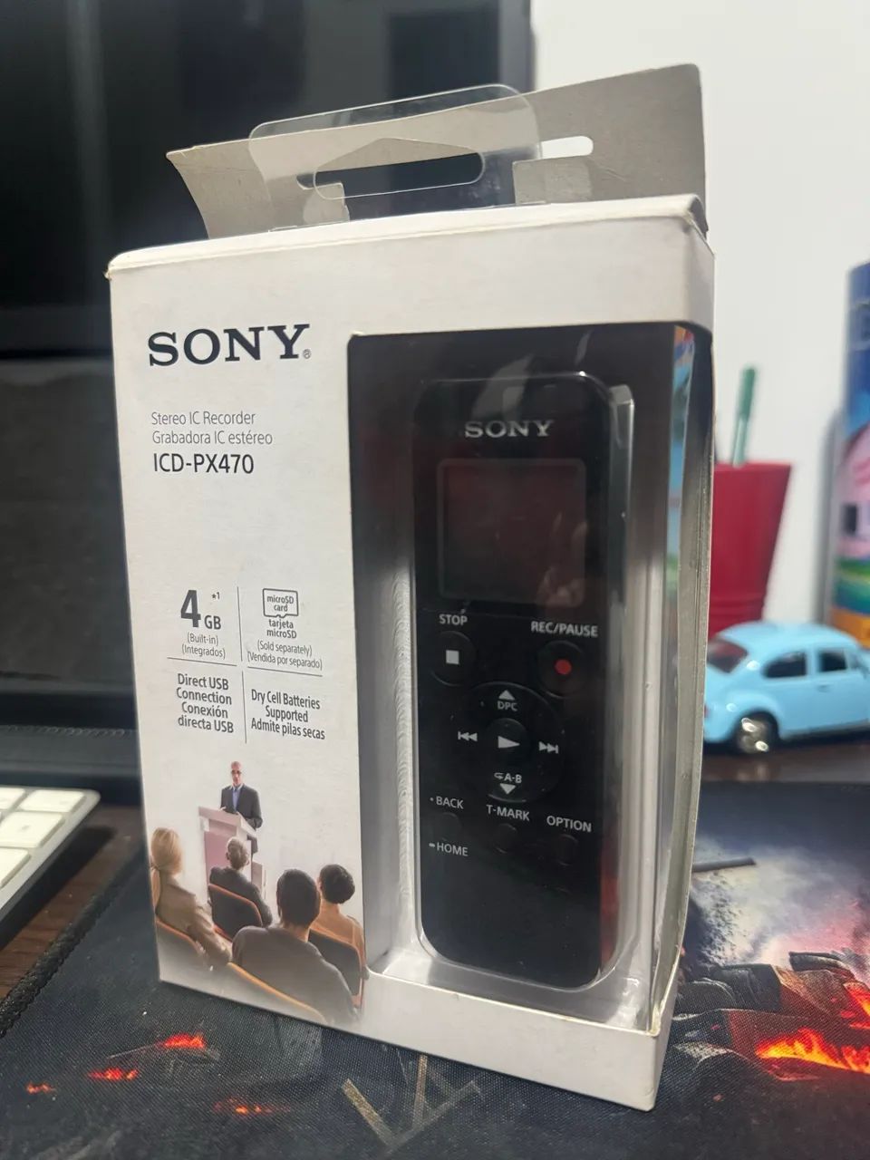 Gravador de Voz Digital Sony ICD-PX470 - Novo, na caixa original, 4 GB + USB