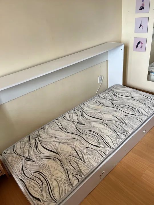 Cama Solteiro Dobrável - COM COLCHÃO  - Foto 2