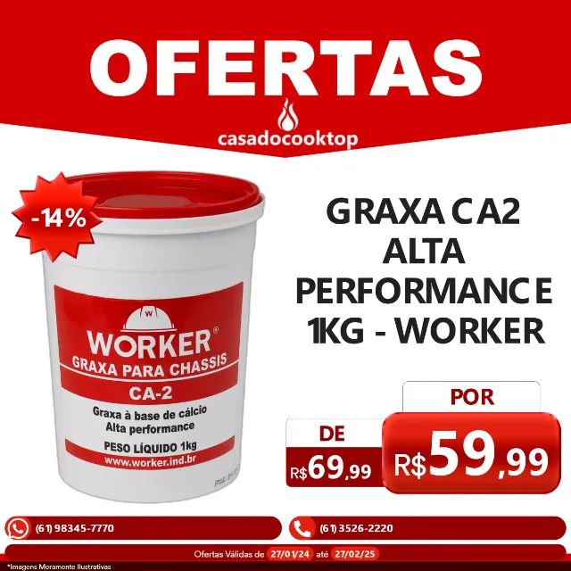 Graxa CA2 Alta Performance 1kg - Worker