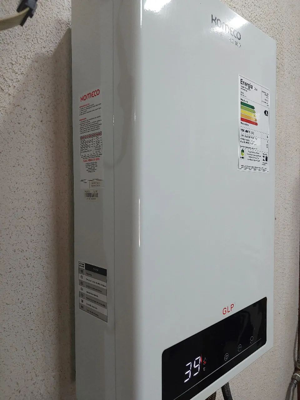 Aquecedor digital de água a gás ' Glp ' komeco de 16L com garantia . - Foto 5