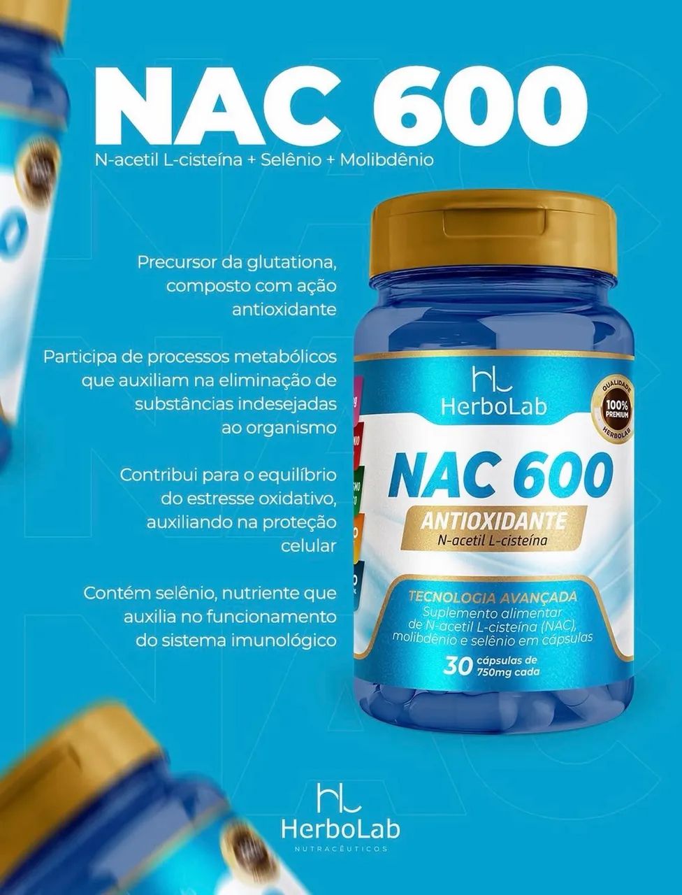 NAC 30 capsulas HERBOLAB - Foto 3