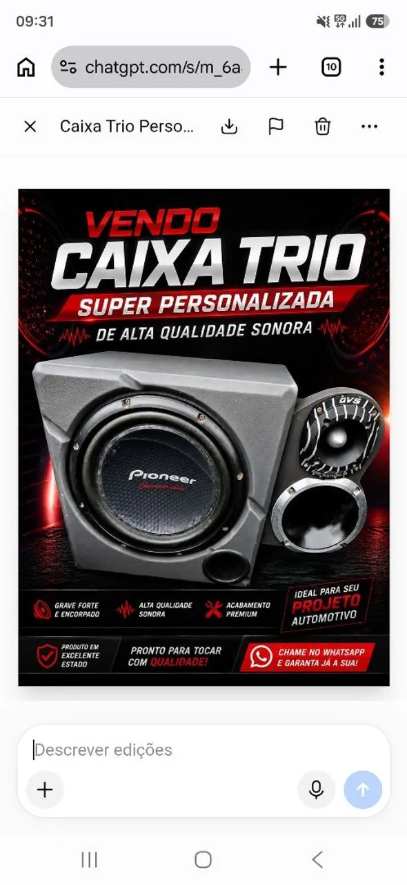 CAIXA TRIO SUB PIONNER 