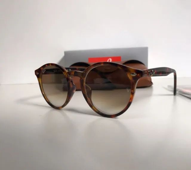 óculos de sol ray ban round style tartaruga - Foto 4