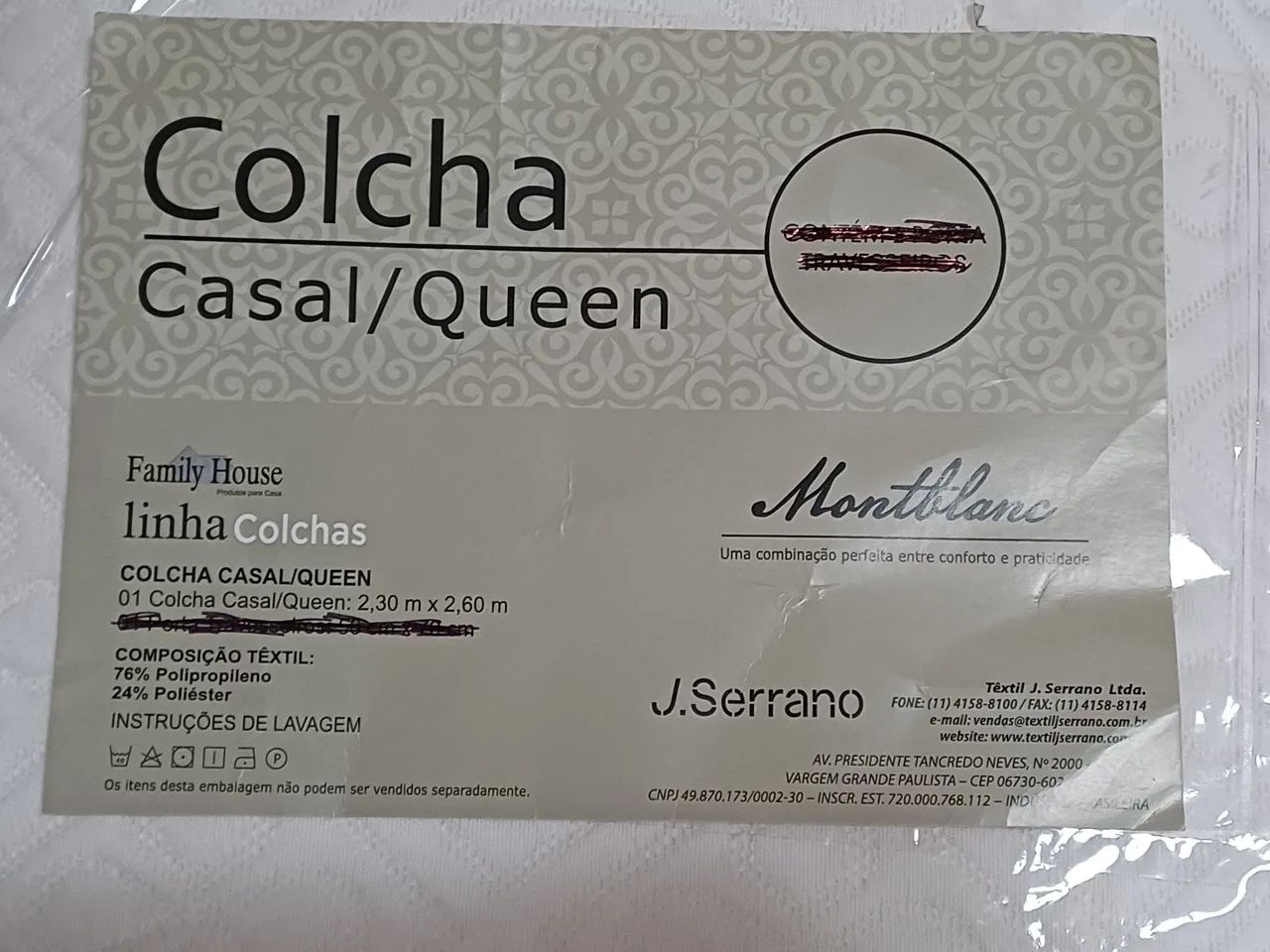 Colcha casal Queen Montblanc
