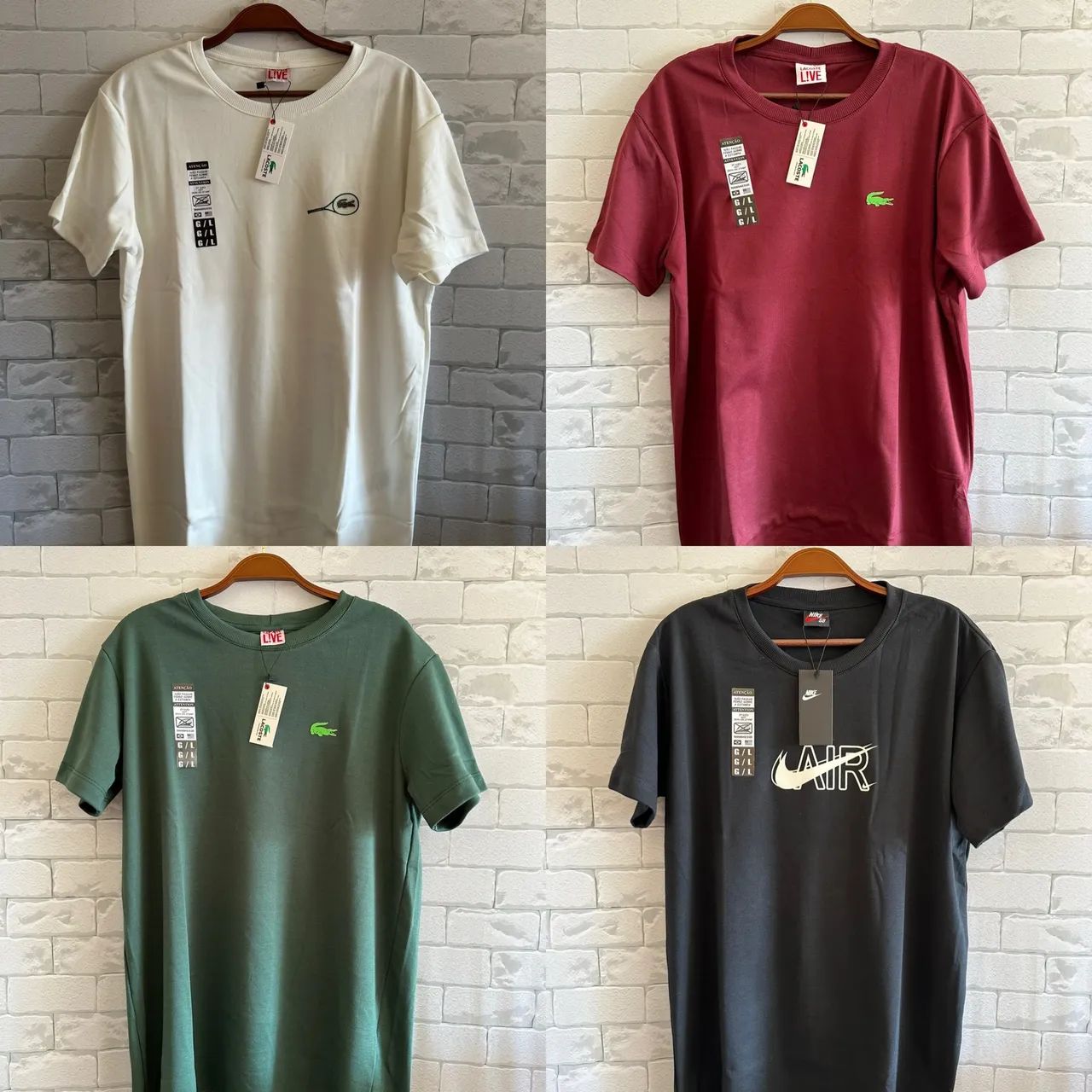 Kit com 15 Camisetas Masculinas - Tamanhos Variados 