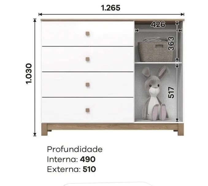 Cômoda infantil - bebê  - Foto 2