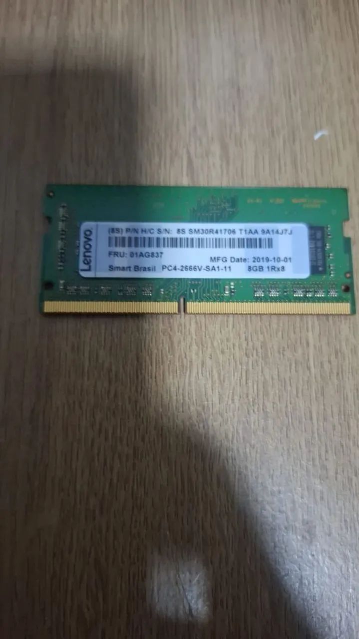 Memória RAM 8GB DDR4 Notebook