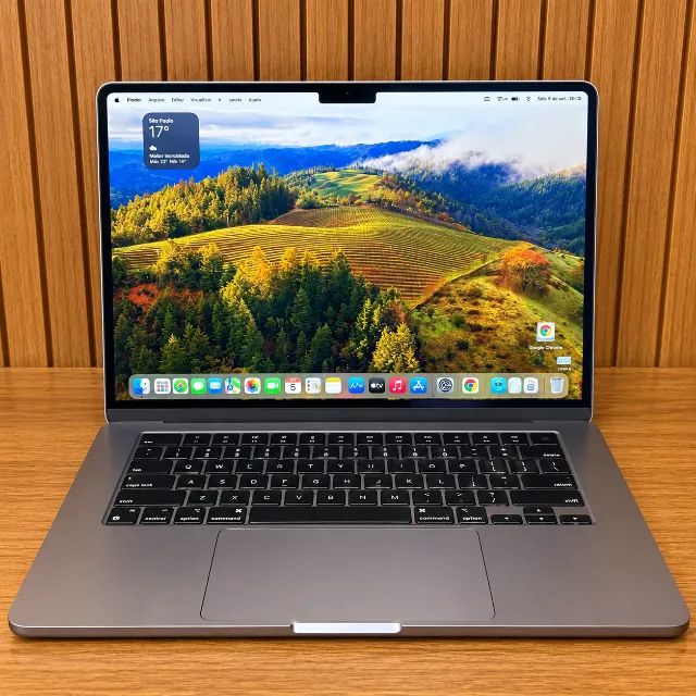 MacBook Air 15 M2 2023 8GB 512GB SSD Cinza Espacial Bateria 100