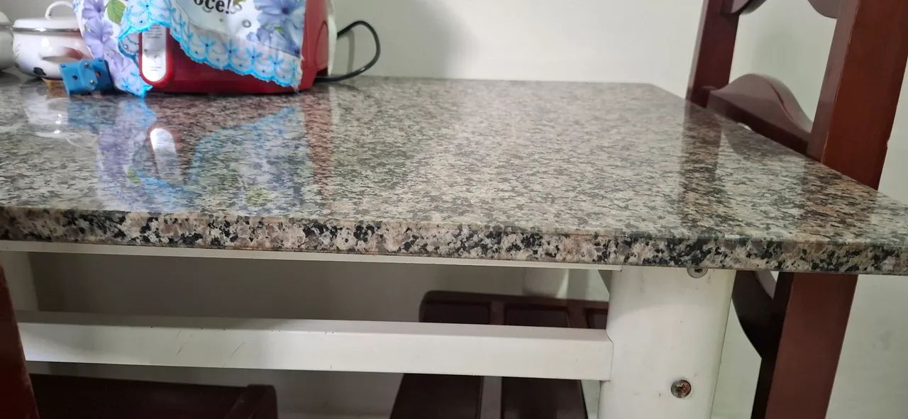 Vendo mesa granito para 6 cadeiras - Foto 3