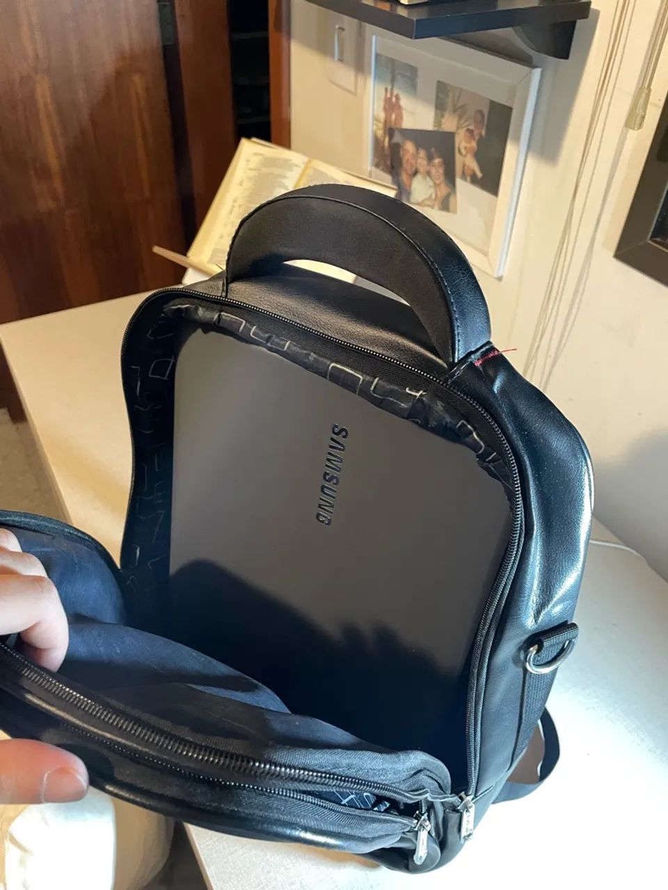 Mochila Executiva em Couro - Foto 4