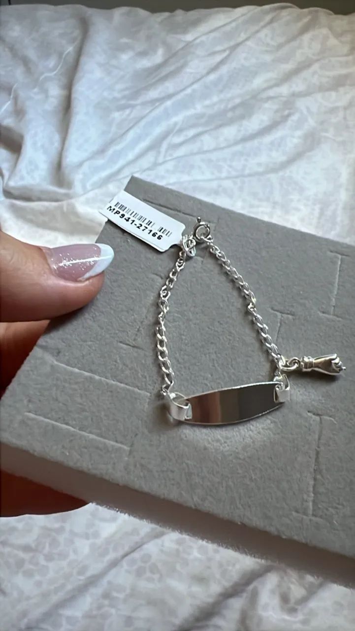 Pulseira infantil de prata - Foto 3