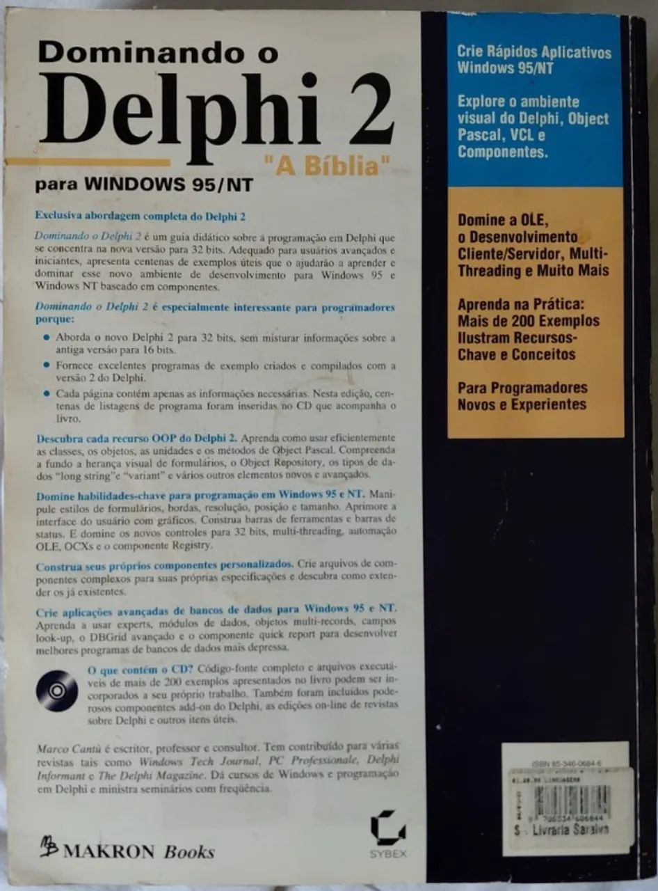 Dominando o Delphi 2 - A Bíblia - Windows com CD e mais de 200 Códigos-Fonte - Foto 4