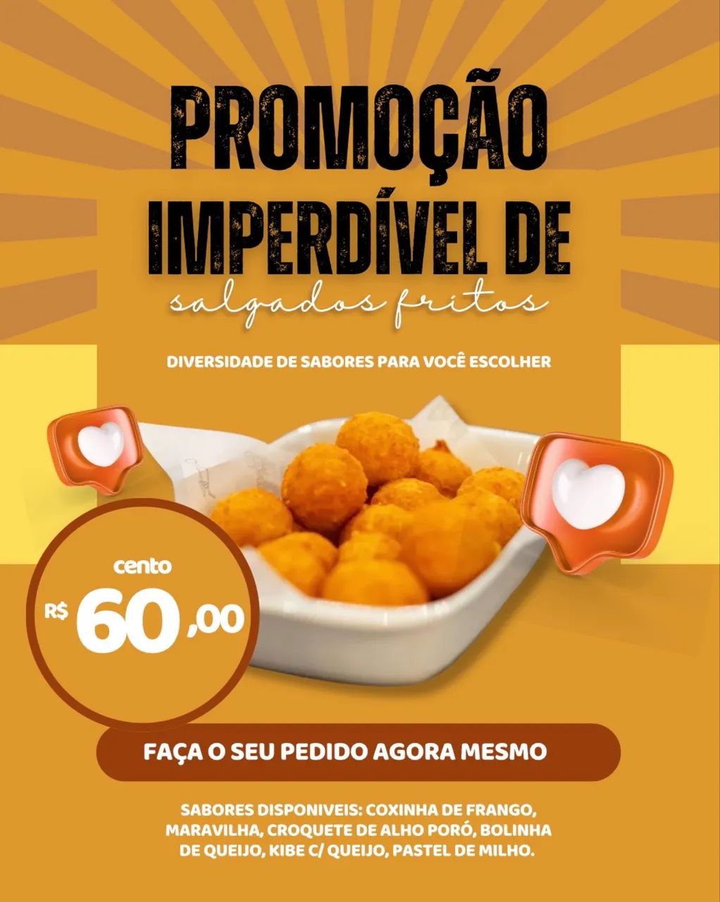 salgados artesanais fritos 