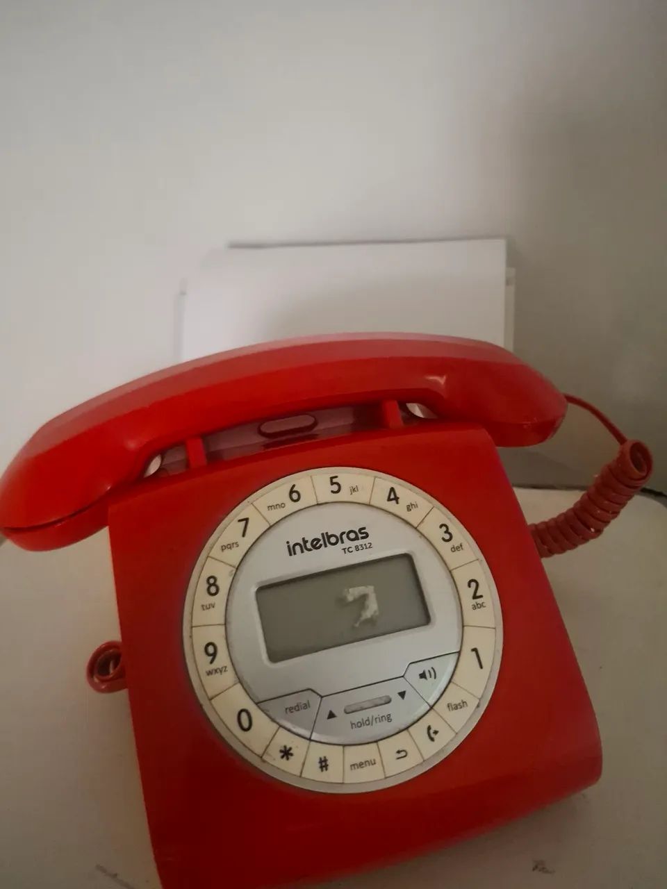 Telefone retro vermelho da Intelbras tc 8312 - Foto 3
