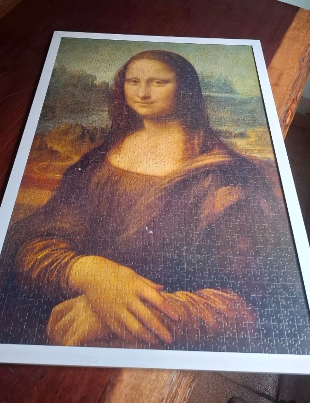 Quadro Mona Lisa - Quebra-cabeça Montado  - Foto 2