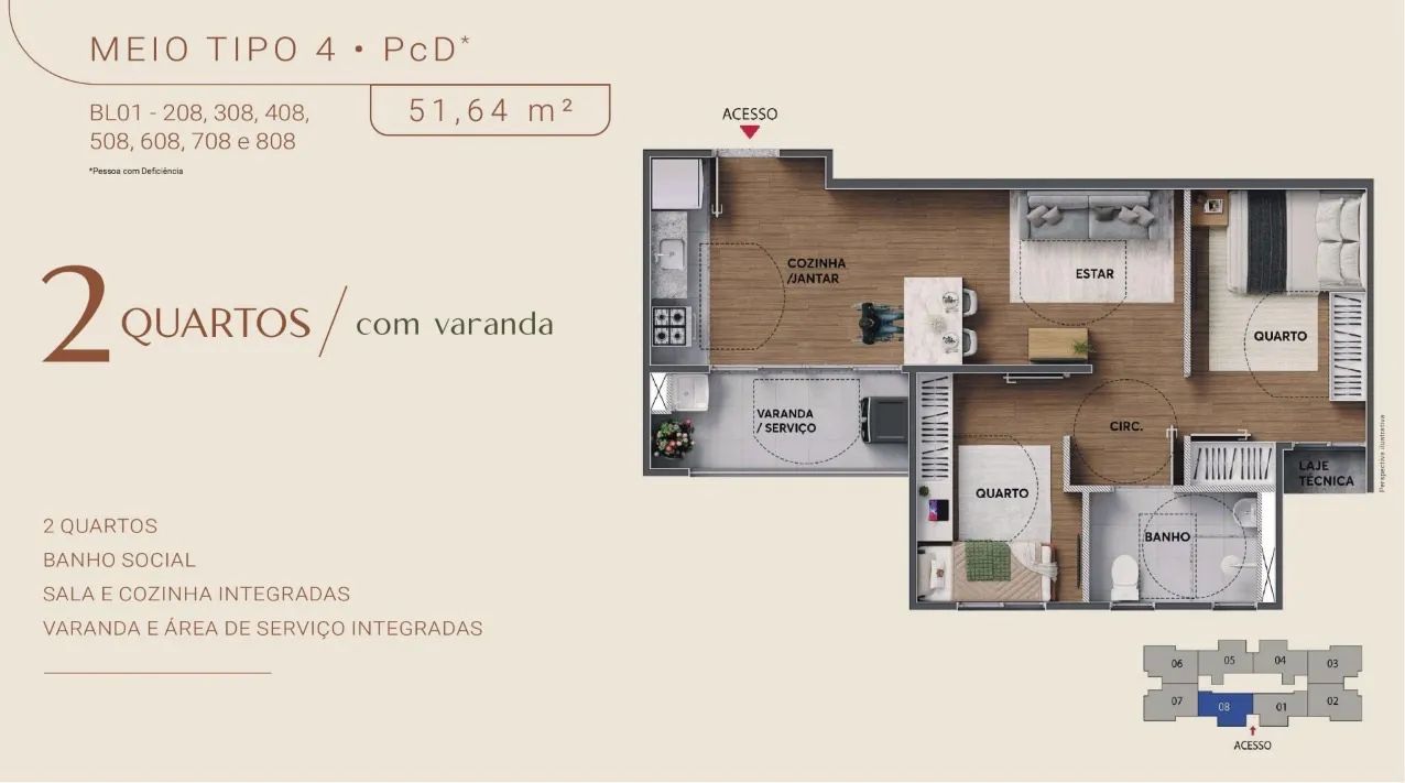 Apartamentos de 1, 2 e 3 Quartos  - Foto 4