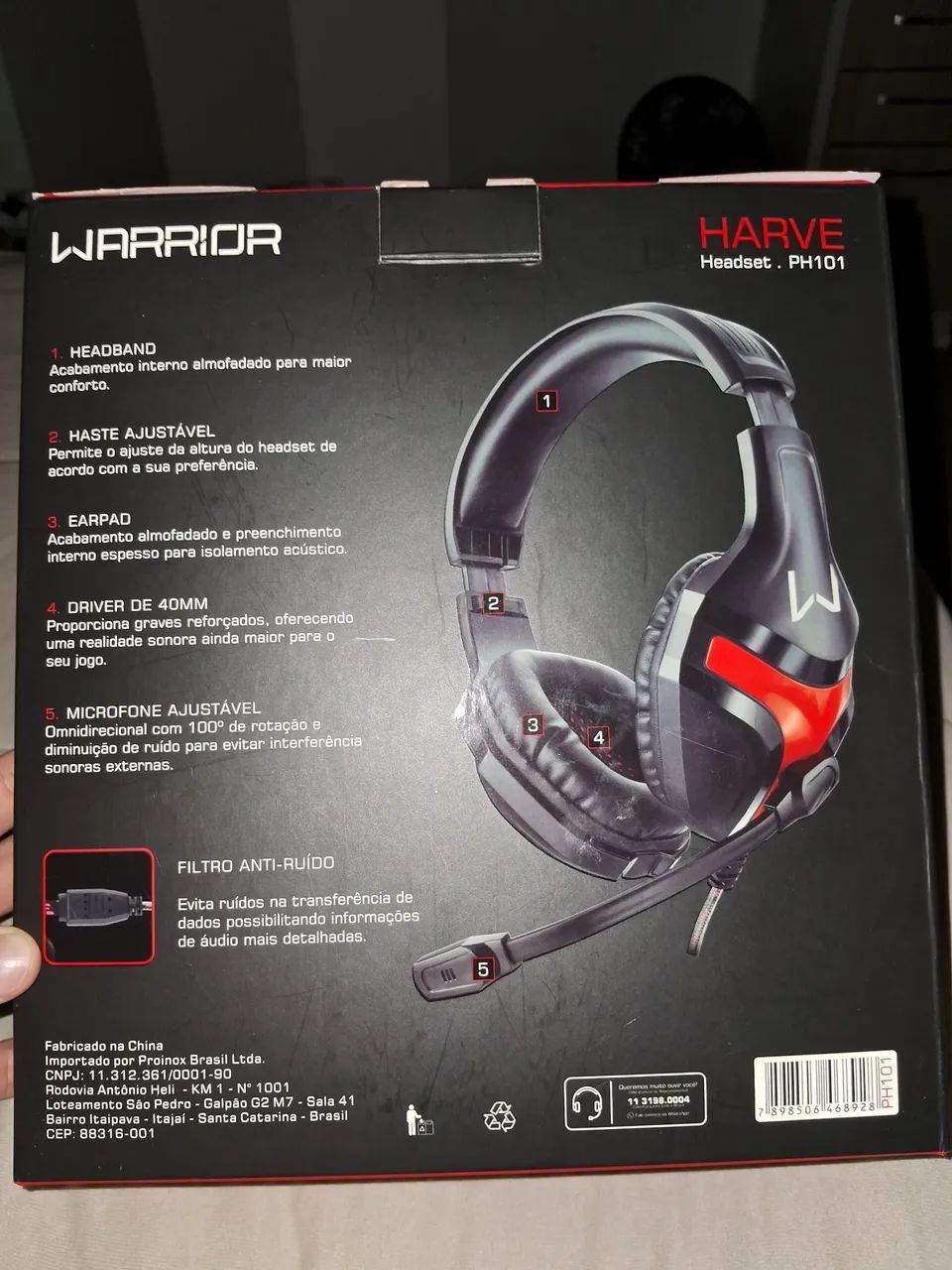 Headset Gamer Warrior PH101 com caixa - Foto 4