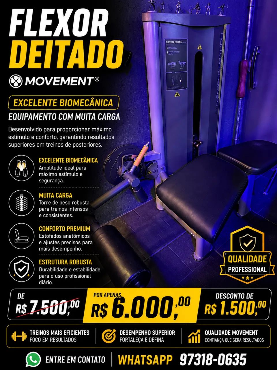 Flexor deitado Movement muito novo