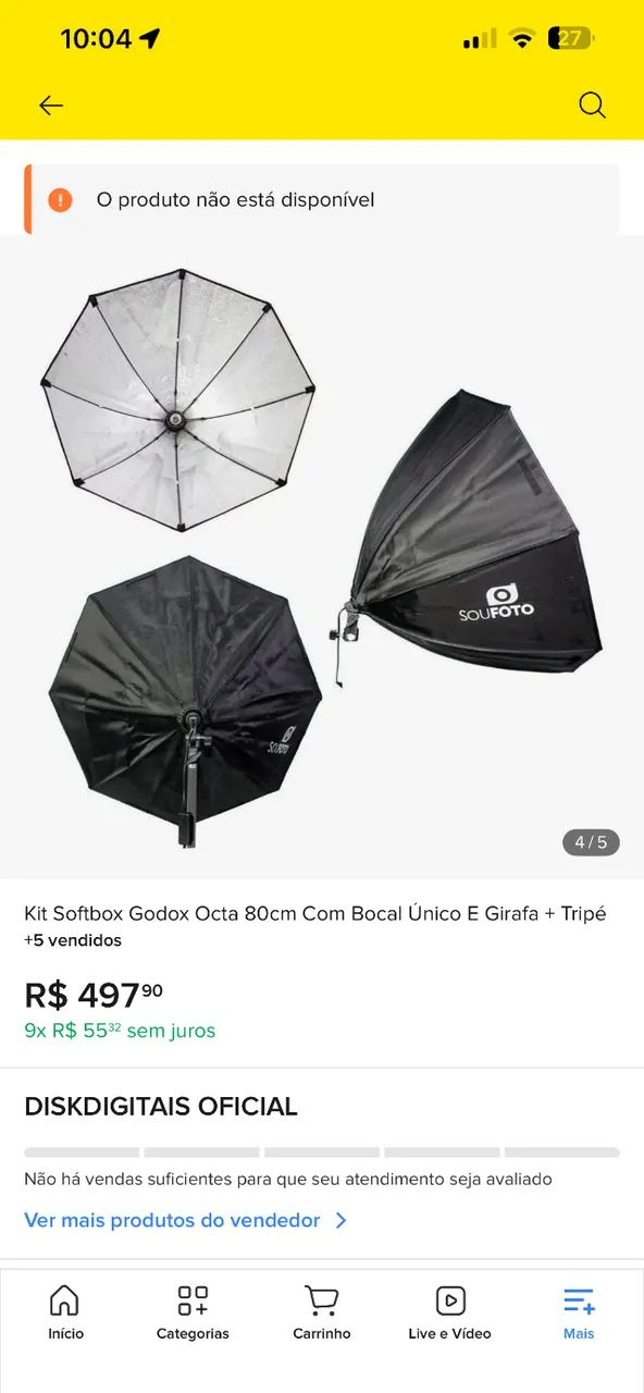 Tripé com softbok  - Foto 4