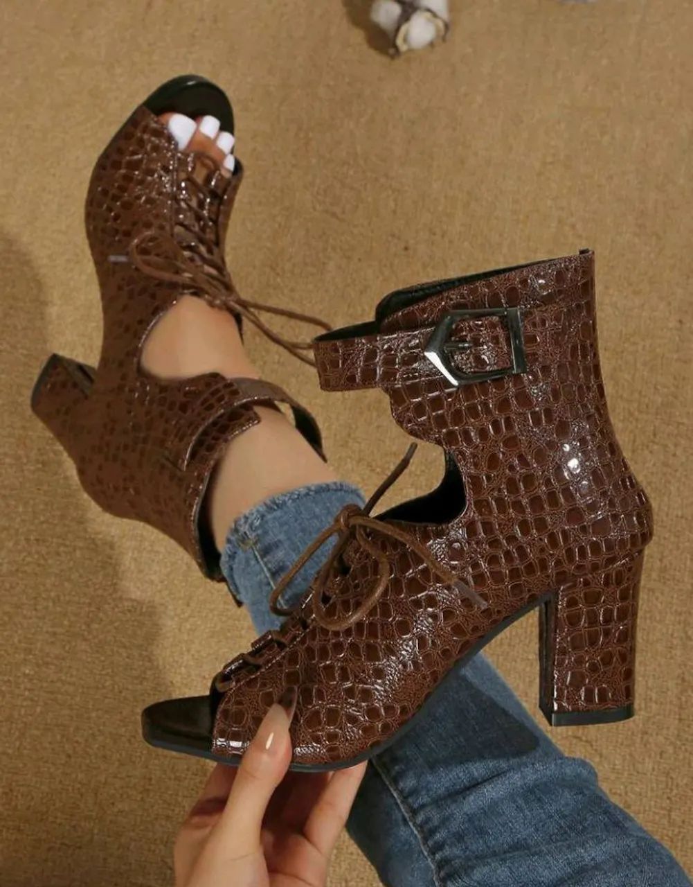 Bota sandália feminina  - Foto 5