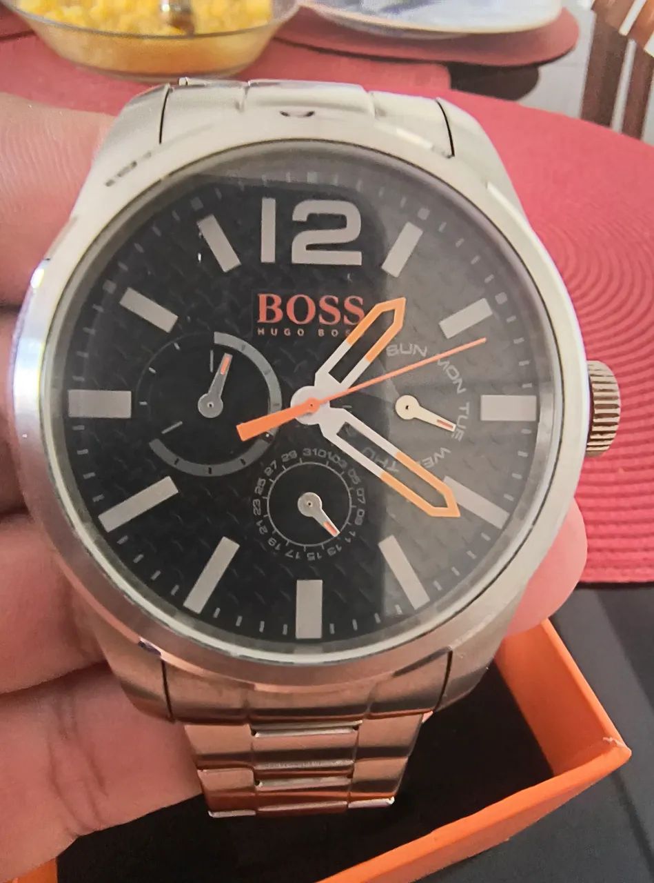Relógio Hugo BOSS Orange masculino pulseira aço 46mm