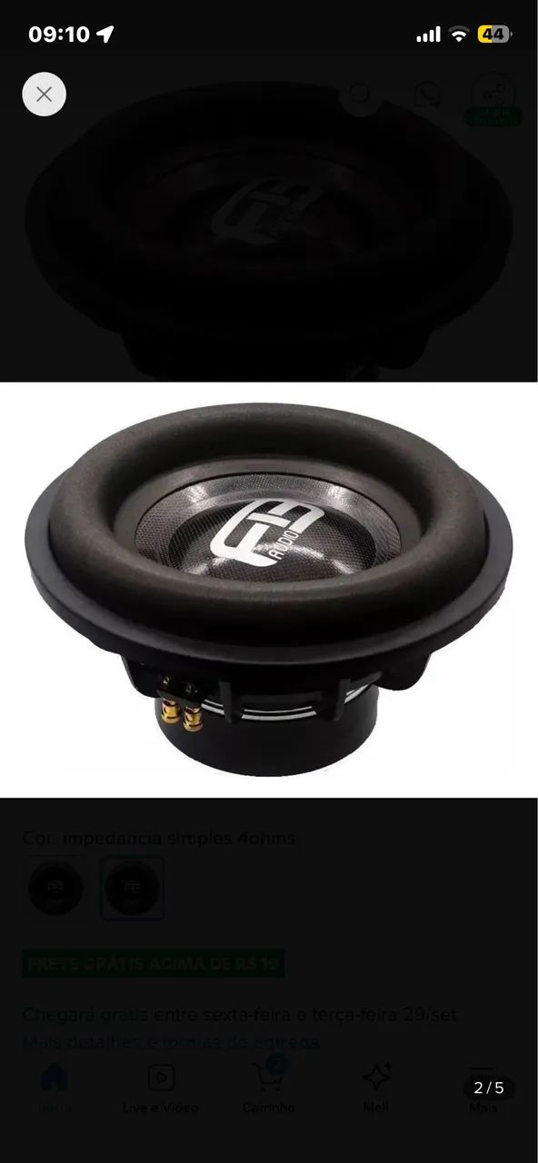 Vendo subwoofer de 12 FB áudio 