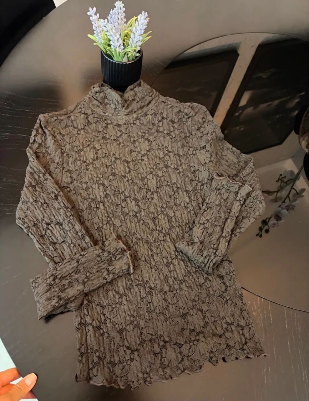 Blusa de Renda Marrom  - Foto 2