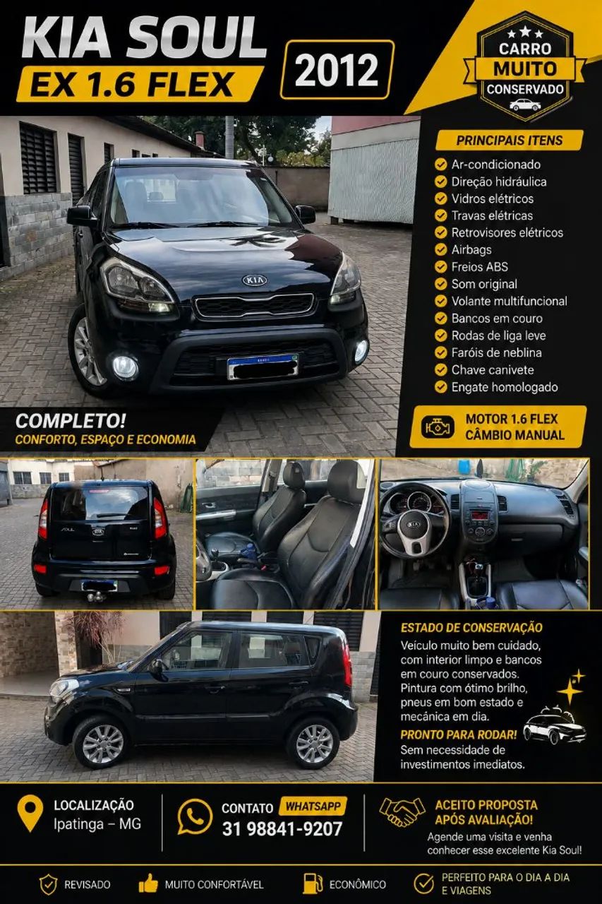 KIA Soul SOUL 1.6/ 1.6 16V FLEX Mec. 2012