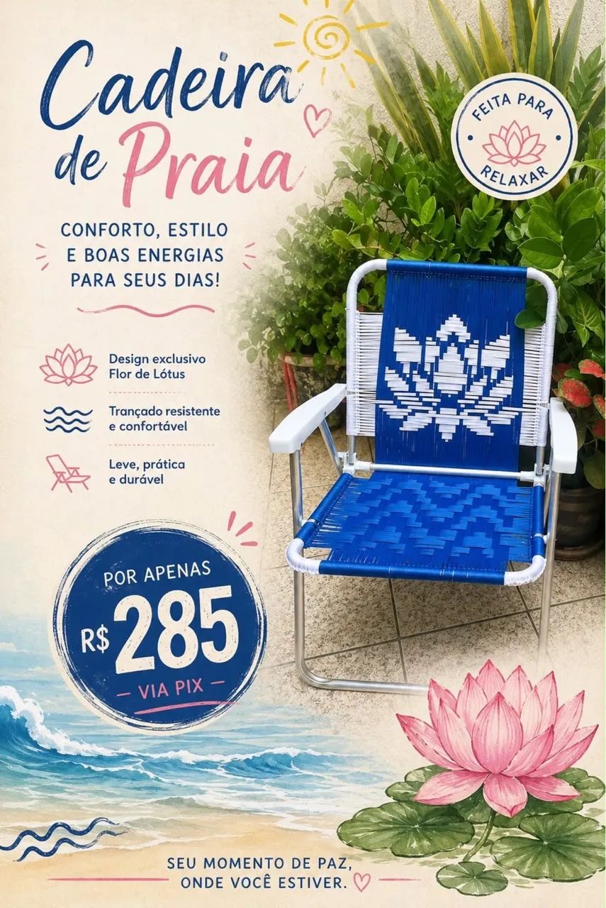 Cadeira de praia personalizada 