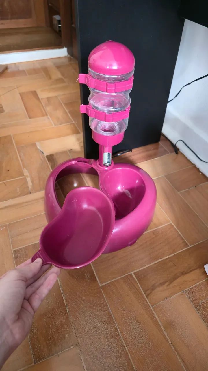 Bebedouro Automático com Comedouro Duplo para Cães e Gatos - Foto 3