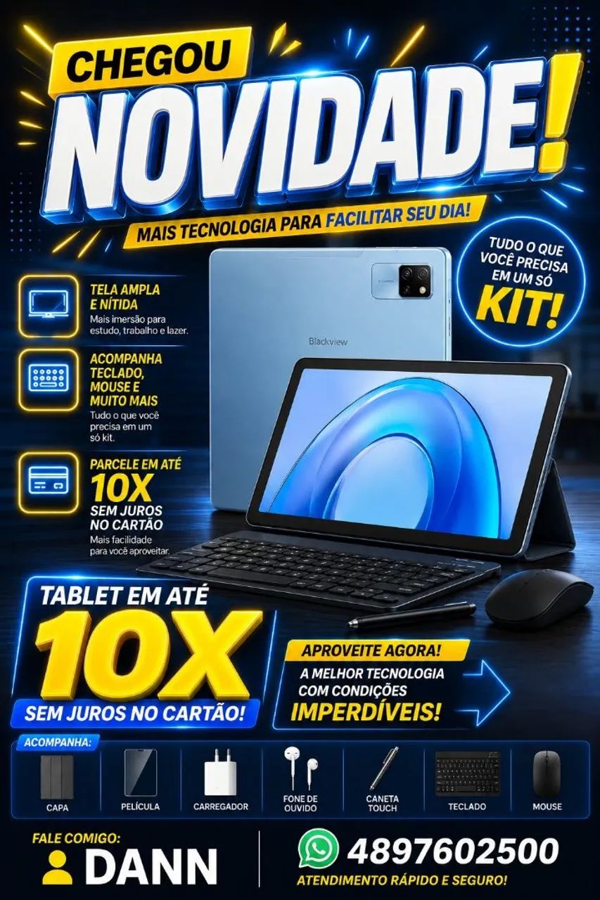 Tablet novo, 1 ano de garantia nota fiscal - Foto 2