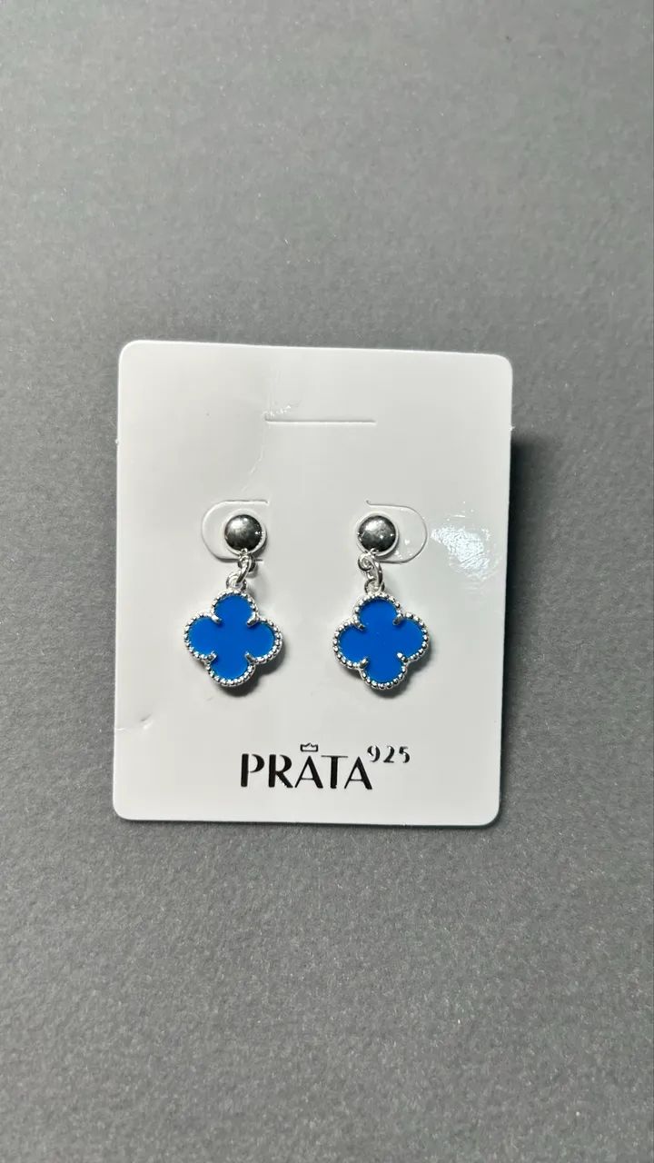 Brincos prata 925 trevo  - Foto 4