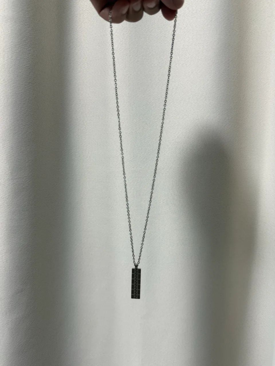 COLAR LIFE MASCULINO EM AÇO TEXTURIZADO, 60CM - Foto 3