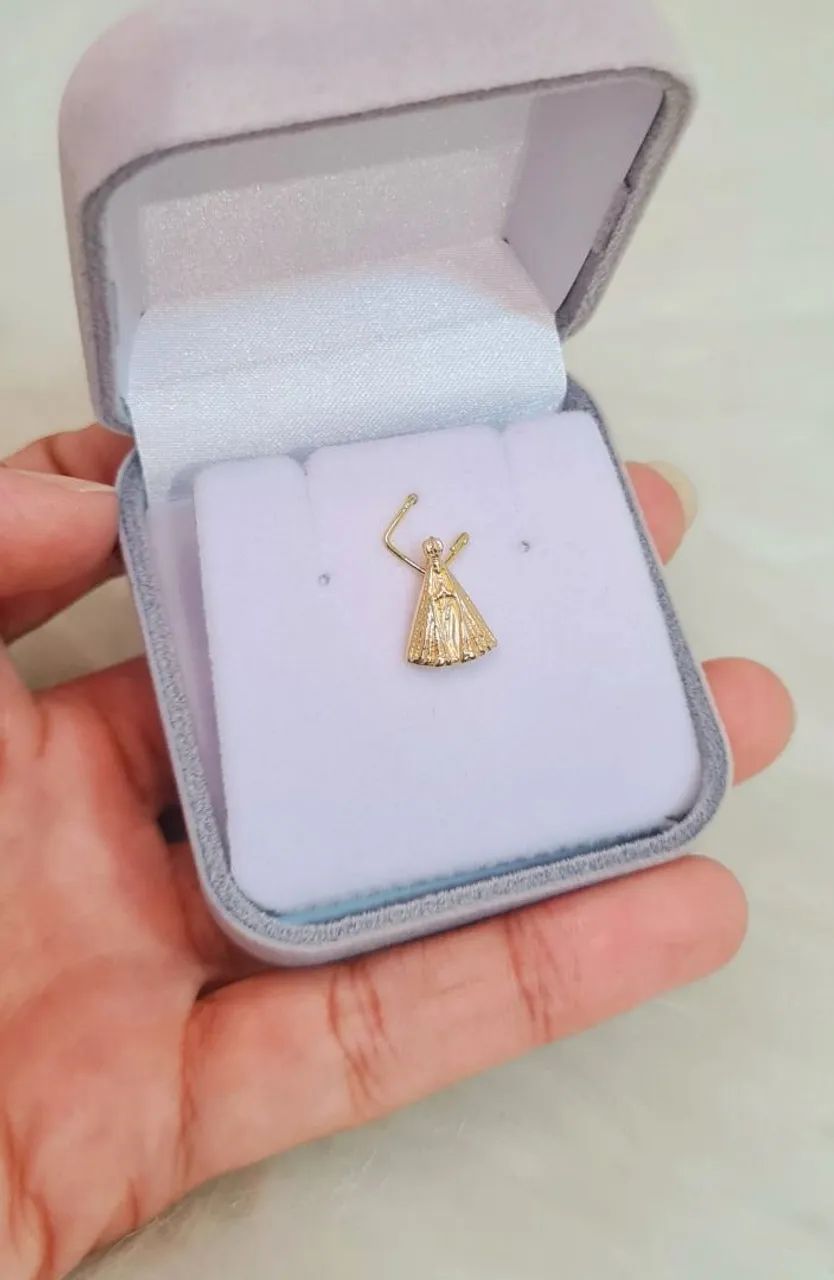 Pingente N. Senhora Ouro 18k DESCONTO  - Foto 2