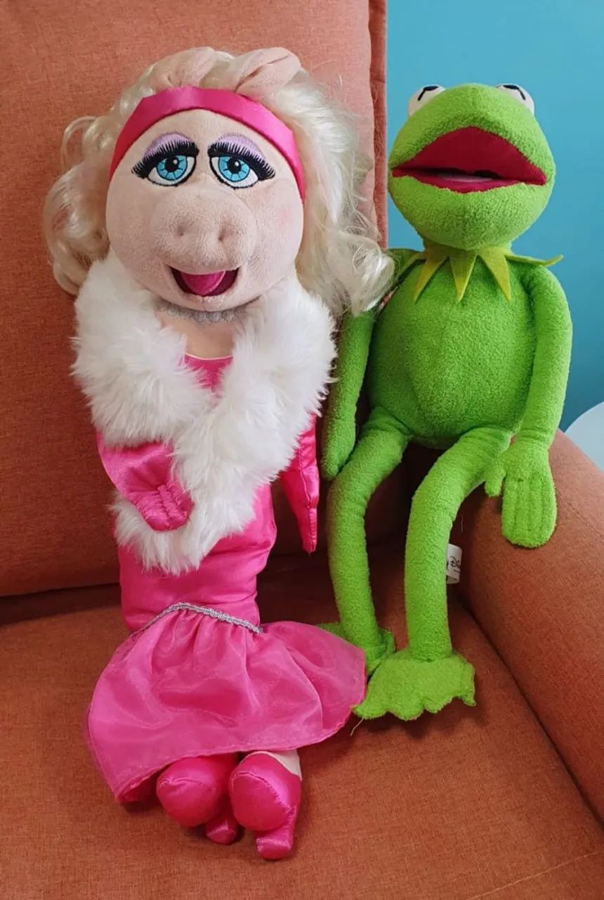 Bonecos Caco e Piggy dos Muppets importados EUA