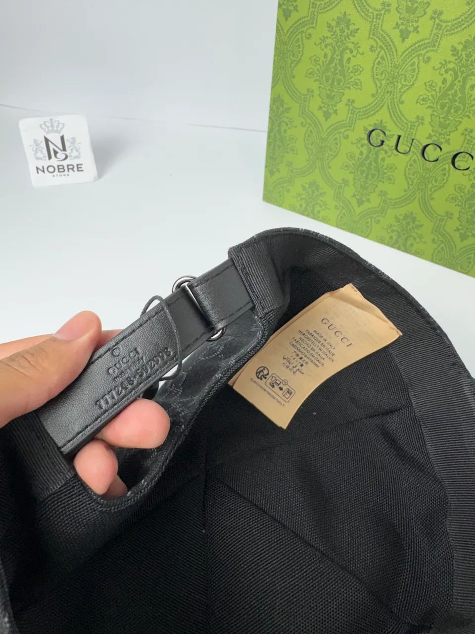 Boné Gucci GG detalhe em couro  - Foto 2