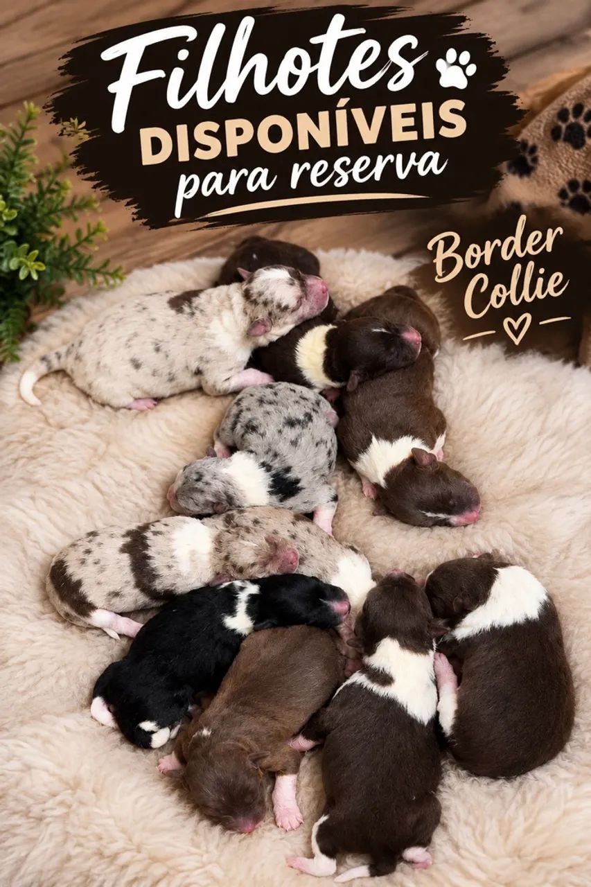 Filhotes de Border collie 