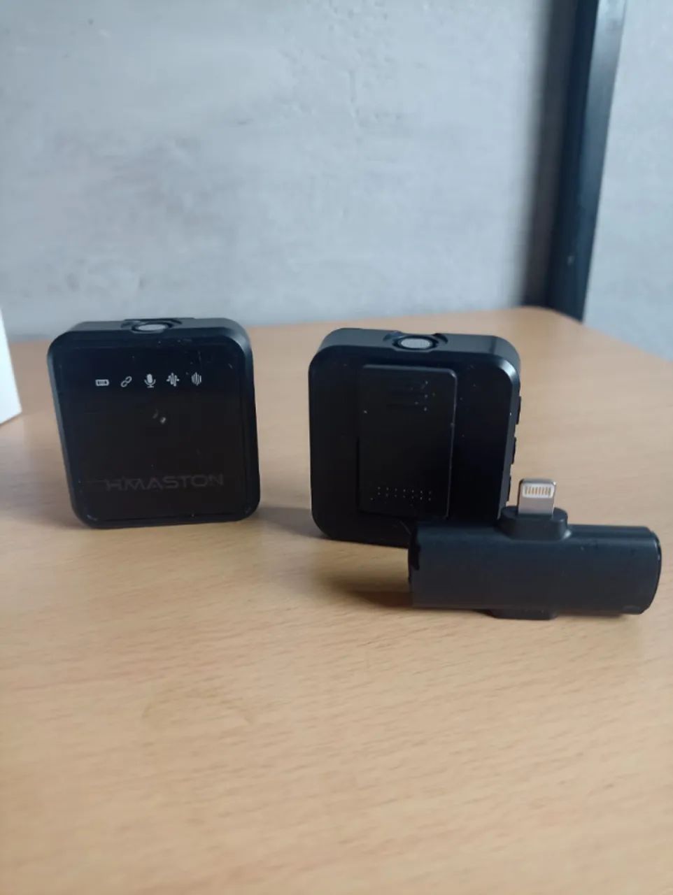 Microfone Lapela Sem Fio Duplo H'maston MK-15 Para iPhone Lightning - Foto 3