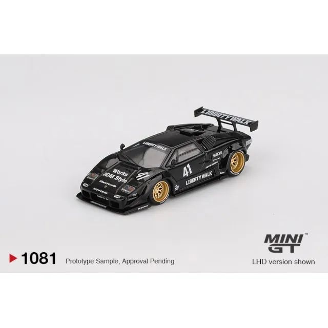 MINI GT - Lamborghini Countach LB-WORKS Black