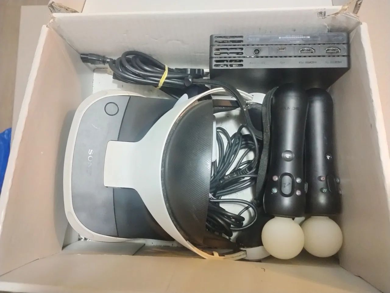 Oculos VR ps4 modelo V2 + 2 move + câmera + caixa  - Foto 2