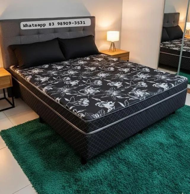 Cama box casal nova direto de fábrica com dois travesseiros de brinde.