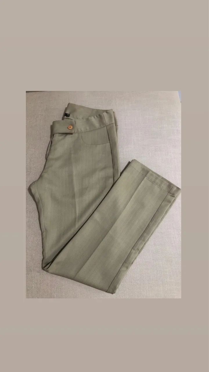 Calça feminina número 40 bege