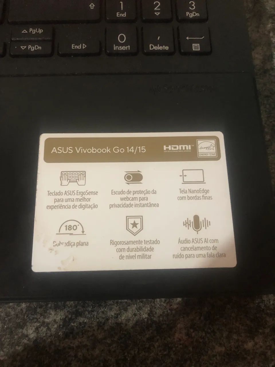 notebook semi-novo com 2 meses de uso
