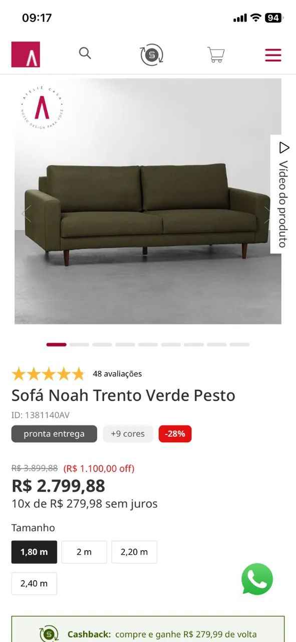 Sofá de Linho Abra Casa - Foto 4