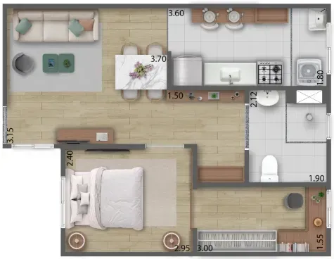 PLANTA 40m²