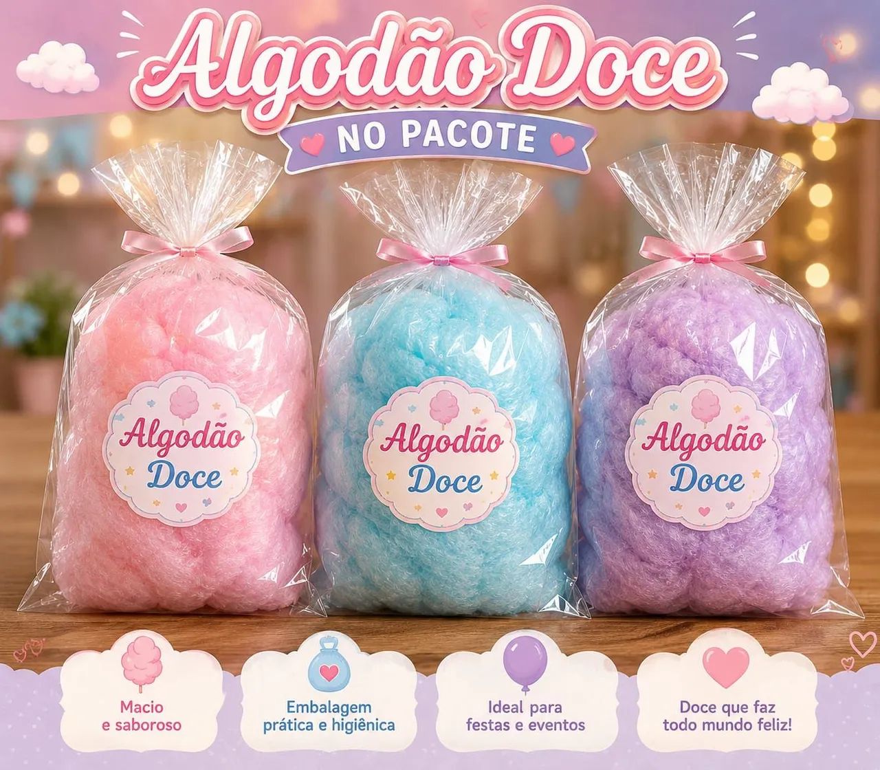 Algodão doce e maçã do amor  - Foto 2