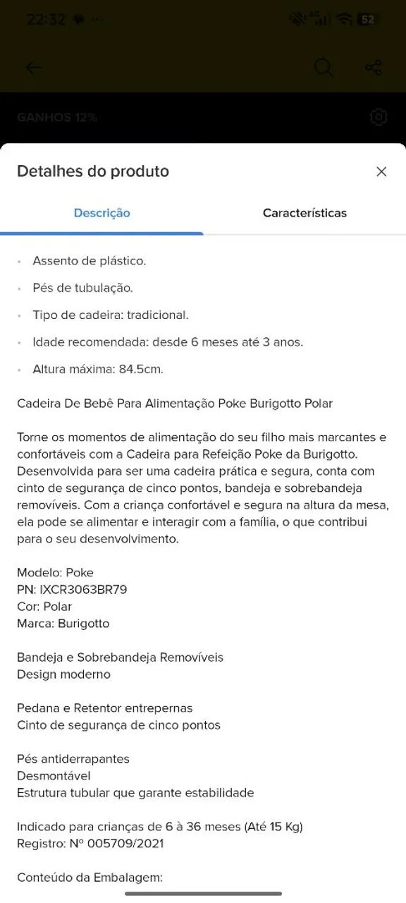 Cadeira de alimentação - Foto 3