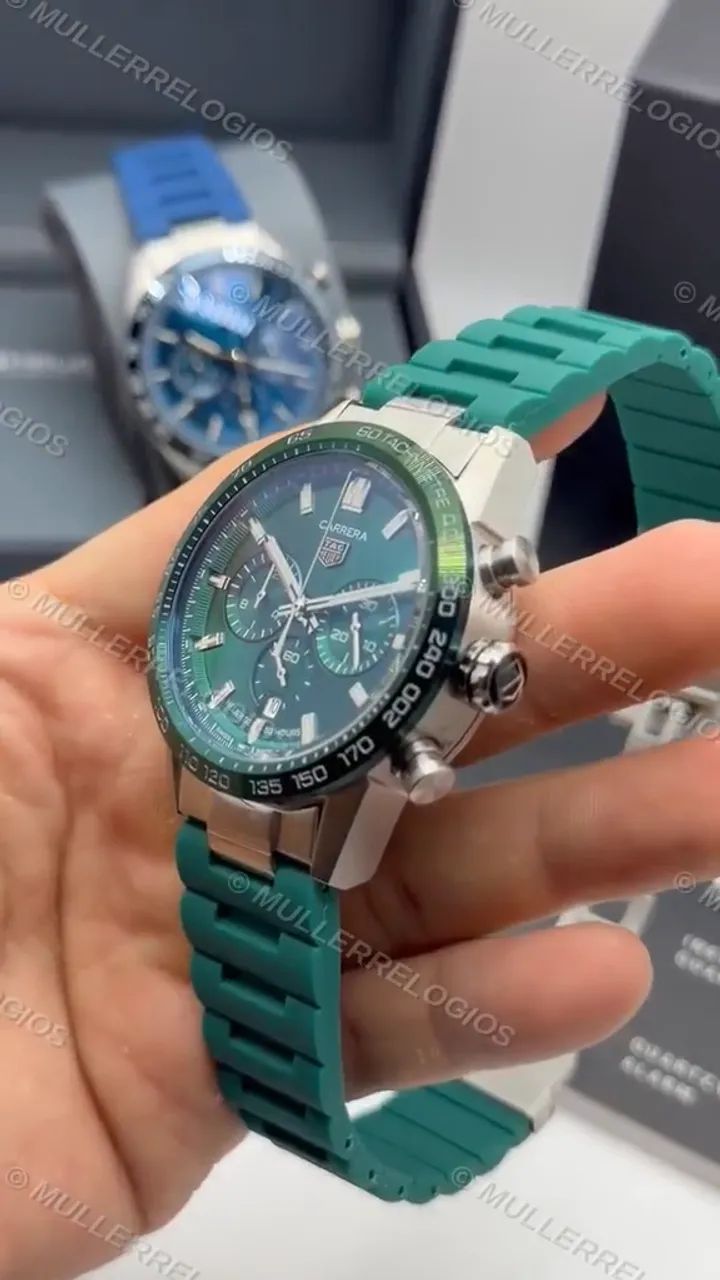 Relógio Tag Heuer Verde 43mm - Foto 4